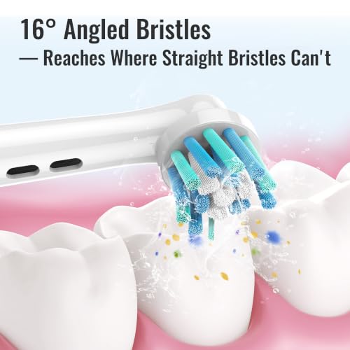Cross Action Replacement Heads for Oral-B – 360° Angled Bristles, 12-Pack