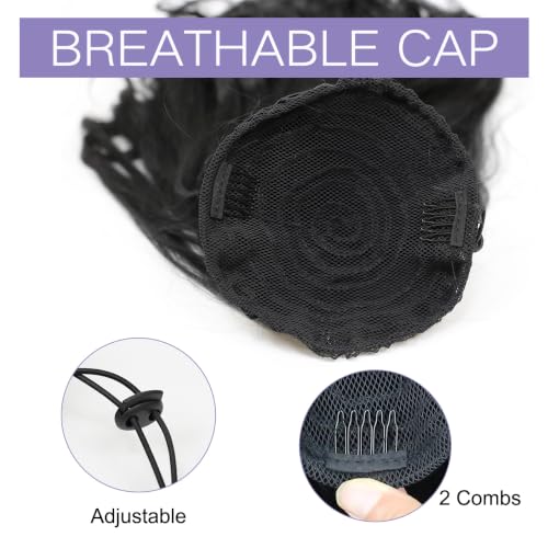 16-Inch Kinky Yaki Drawstring Ponytail - Natural Synthetic Hair Extension