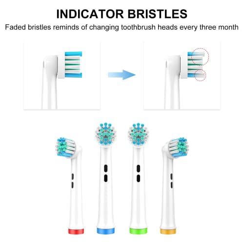 ELFIN 8 Pack Electric Toothbrush Replacement Heads for Oral-B
