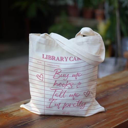 Library Card Canvas Tote Bag for Book Lovers - Perfect Gift