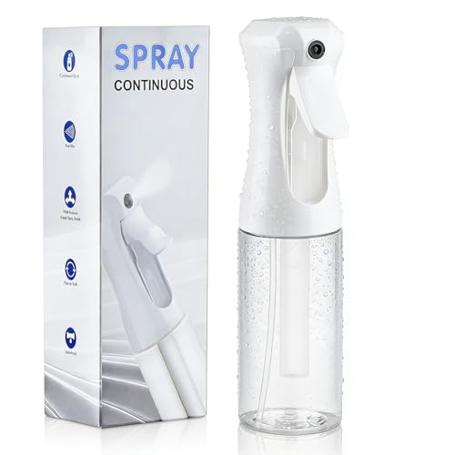 HPPFFY 6.8 OZ Continuous Spray Bottle - Ultra Fine Mist for Hair & More
