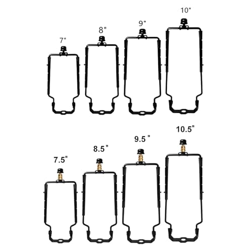 Adjustable Lamp Harp Holder Kit for 7-10 Inch Lampshades - Black
