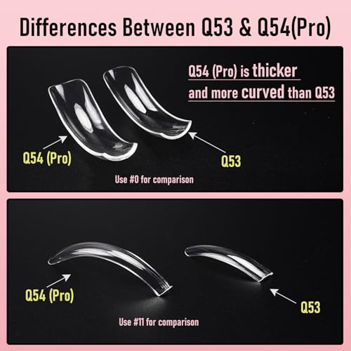 240Pcs Pro-Thicken Curved Square Press-On Nails - Extra Thick Clear Full Cover