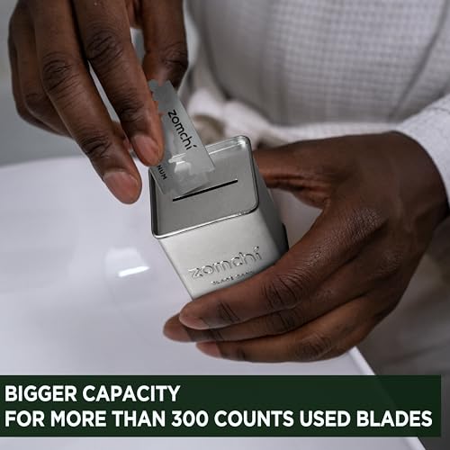 ZOMCHI Razor Blade Bank with 100 Safety Razor Blades