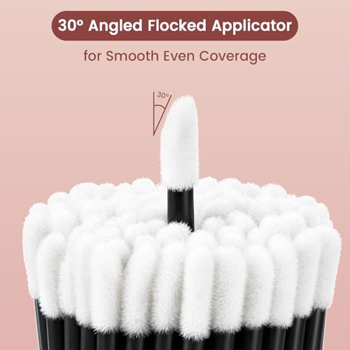 600Pcs Disposable Lip Applicators - Velvety Flocked Lip Brushes