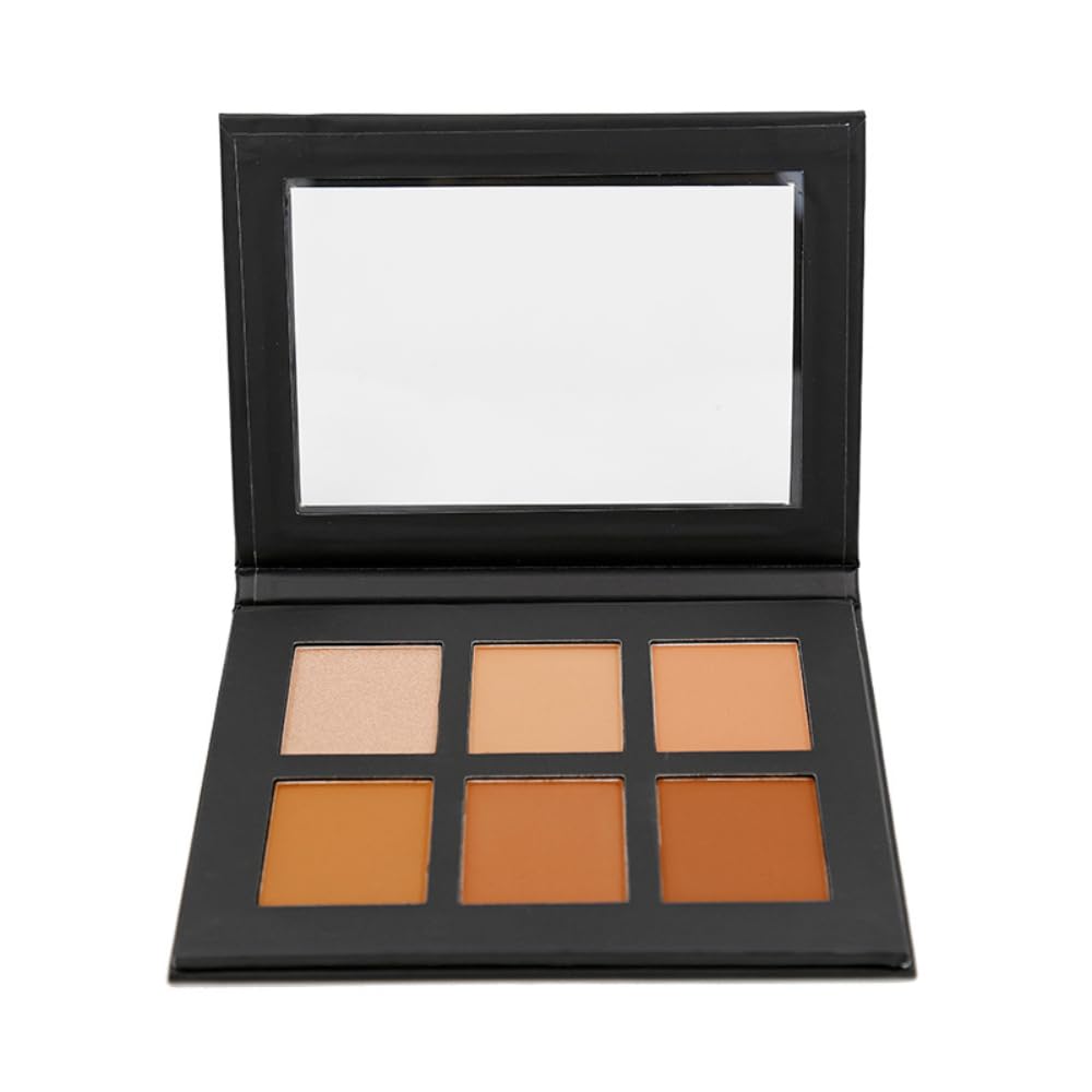 Mesvol 6 Color Contour Powder Kit Foundation Palette Contouring Makeup Kit Highlight Dramatically Sculpt Enhance Features Deep