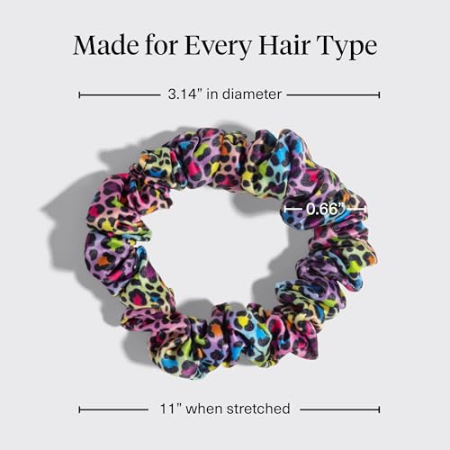 Kitsch Lisa Frank Rainbow Leopard Satin Scrunchies - 4 Pack