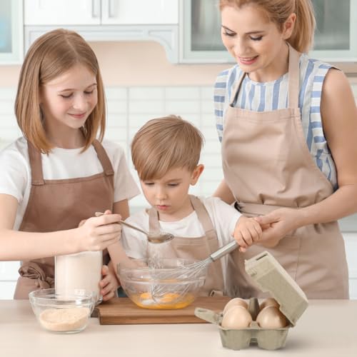 4-Pack Mini Kraft Paper Egg Cartons - Stackable Storage for Eggs