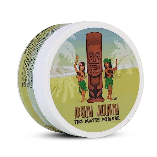 Don Juan Tiki Matte Pomade, High Hold Water Based Hair Styling, 4 oz