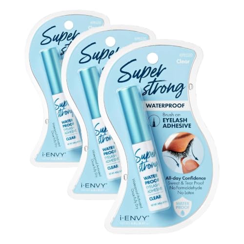 i-Envy Waterproof Eyelash Adhesive, Brush-On Lash Glue, 3 Pack