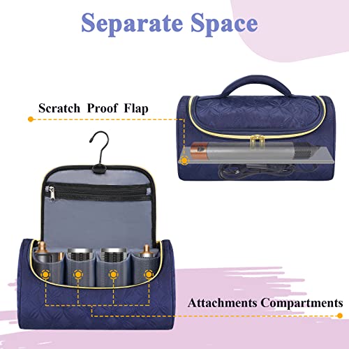 Mancro Padded Travel Case for Dyson Airwrap & Shark FlexStyle, Blue