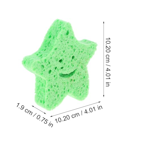 6-Pack Star Shaped Bath Sponge - Exfoliating Body Scrubber