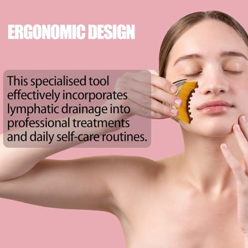 ZAZKHC Brown Lymphatic Drainage Face Brush for Contouring & Fat Reduction