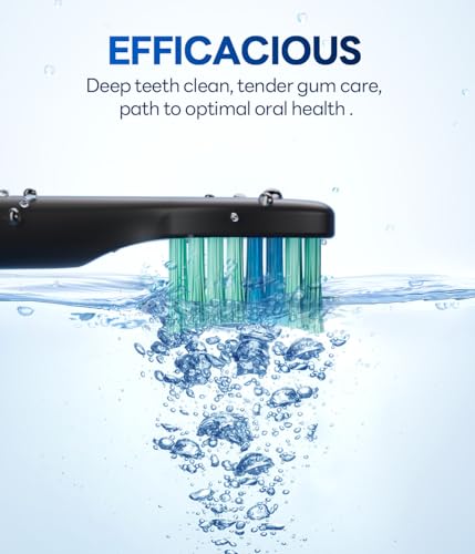 Bymore Sonic Electric Toothbrush with 8 Brush Heads and 5 Cleaning Modes
