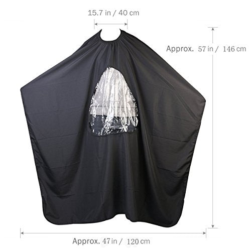 Professional Hair Cutting Cape with Phone Viewing Window - 47" x 57"