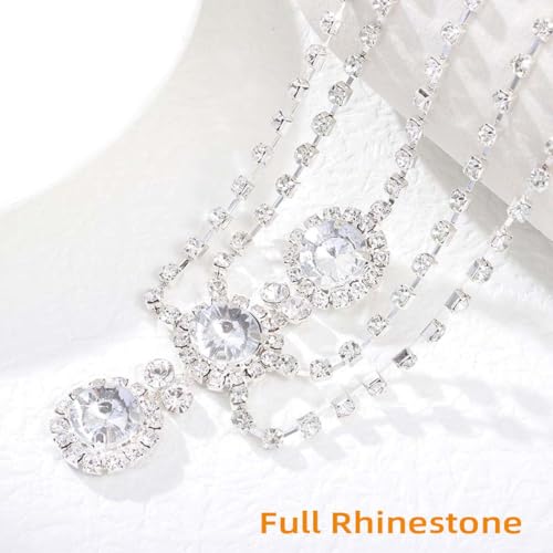Silver Rhinestone Indian Head Chain for Women Bridal Forehead Jewelry Wedding Accessory