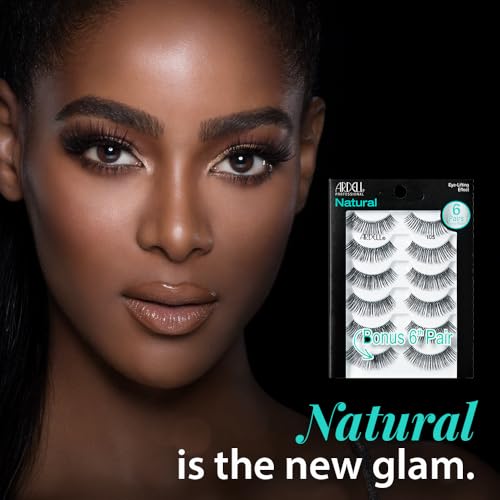 Ardell Natural 105 Black Lashes - 6 Pairs for Everyday Wear