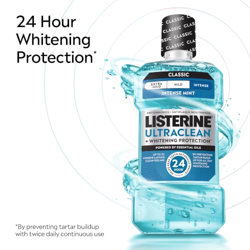 Listerine Ultraclean Intense Mint Mouthwash Twin Pack - 2 x 1L
