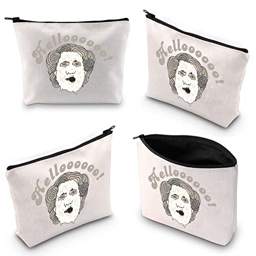 Funny 'Helloooo' Cosmetic Makeup Bag - Durable Canvas Zipper Pouch