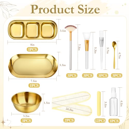 32-Piece Professional Esthetician Facial Kit - Gold Spa Supplies