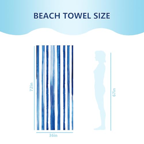 Oversized Microfiber Beach Towel - Quick Dry 36x72 in