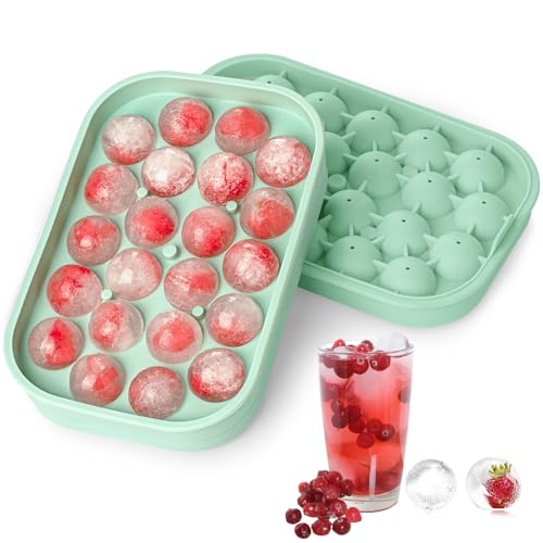 Silicone Ice Cube Tray Set - 2 Pack BPA Free Ice Ball Maker