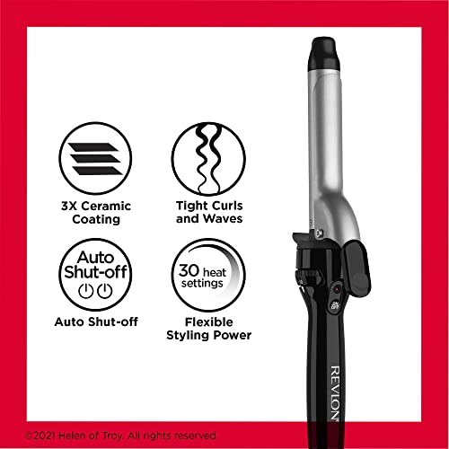 Revlon Perfect Heat 1" Triple Ceramic Curling Iron - Silver & Black