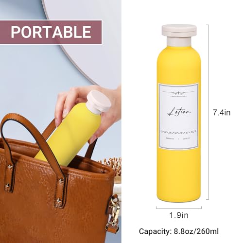 UMETASS 8.8oz Travel Shampoo Bottles, Leak-Proof Squeeze Containers, 4 Pack
