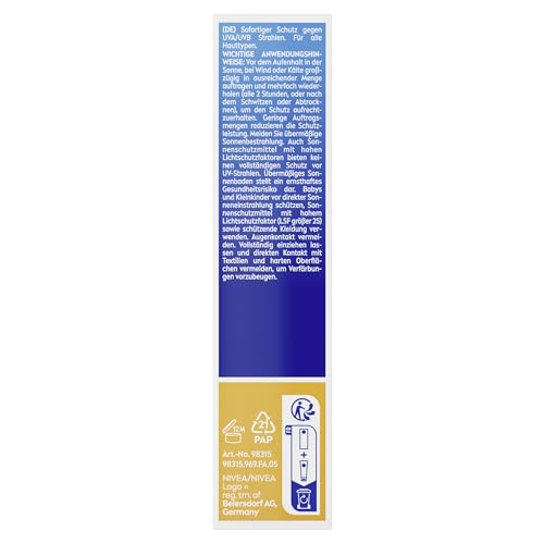 Nivea Sun Alpin Face Sunscreen Cream 50ml - Lightweight, Quick Absorbing, Travel-Friendly