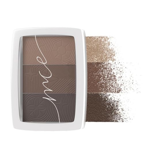 UOCK 3-Color Brow Powder Palette - Waterproof Eyebrow Kit for Natural, Defined Brows
