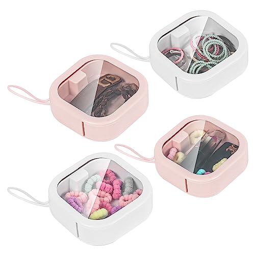 Portable Hair Tie Organizer with Silicone Lanyard - Stackable & Wall-Mountable