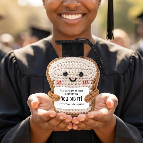 Handmade Graduation Gift Plush Toast with Card - You’re Toast-ally Amazing