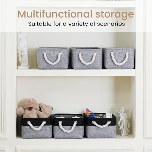 Foldable Fabric Storage Bins with Handles - 1 Pack, Gray