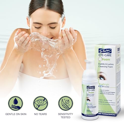 Dr. Fischer Tea Tree Oil Eyelid Cleanser 1.69 Fl Oz Tear-Free Eye Wash & Scrub