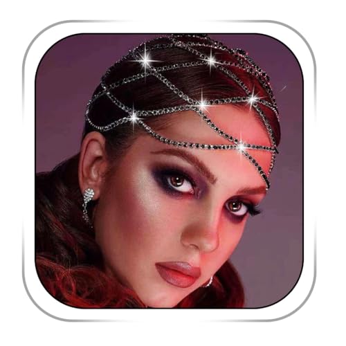 Vintage Crystal Rhinestone Headpiece - Gatsby Wedding Hair Chain