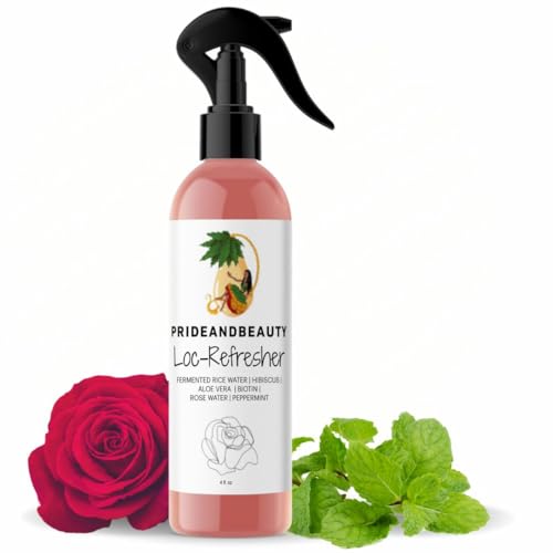 Rose Water & Peppermint Loc Spray - 4 oz Daily Moisturizer for Dreads & Protective Styles