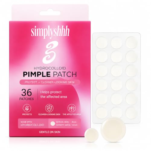 Hydrocolloid Pimple Patches for Face - 36 Count, 2 Sizes
