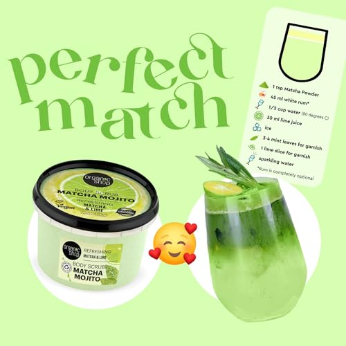 Organic Shop Matcha & Lime Exfoliating Body Scrub, 250ml