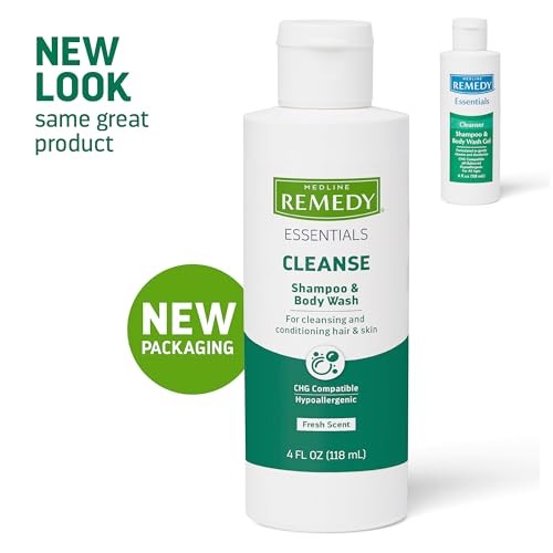 Medline Remedy Essentials Shampoo & Body Wash - 2 Fl Oz, Aloe Gel Cleanser for Sensitive Skin