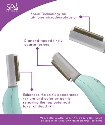 SIMA Microdermabrasion Tips Set - Coarse & Fine Tips for Skin Exfoliation