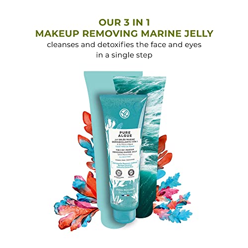 Yves Rocher 3-in-1 Marine Jelly Makeup Remover for Normal to Combination Skin – 5 Oz