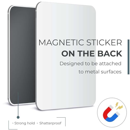 Mavoro 7x9 Magnetic Locker Mirror - Shatterproof Acrylic Safety Mirror