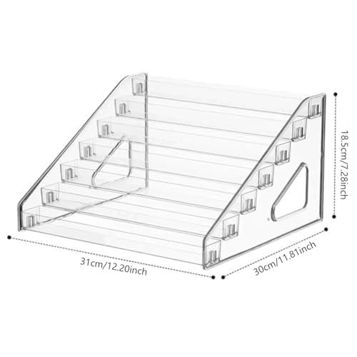 TTGIEET Transparent 7-Tier Acrylic Nail Polish Organizer Rack for Cosmetics and Sunglasses