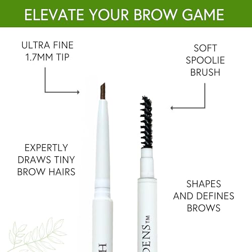 Honeybee Gardens Fine Point Brow Pencil - Driftwood Ultra-Slim Definer