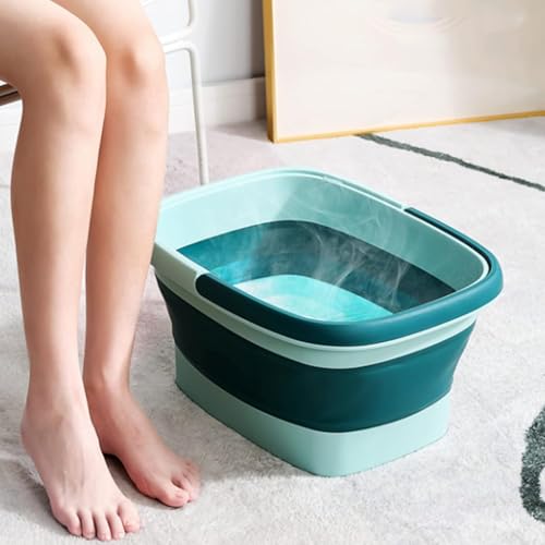 Collapsible Foot Spa Massager for Dry Cracked Feet – Green
