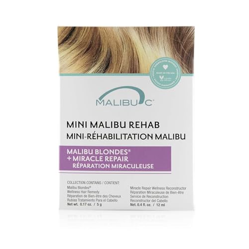 Malibu C Mini Rehab Blondes Hair Remedy - 2 Pack Vitamin Complex Treatment