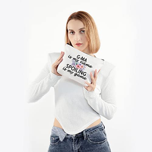 G-ma Is My Name Spoiling Is My Game Makeup Bag - Best Grandma Gift Pouch