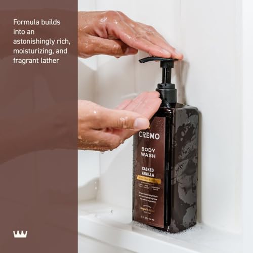 Cremo Casked Vanilla Body Wash for Men, Moisturizing Rich Lather, 32 Fl Oz