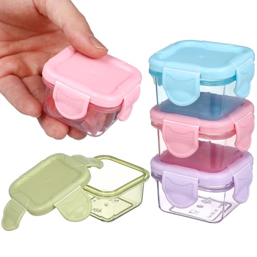 4-Pack Portable Food Storage Containers with Lids - Food-Grade Canisters for Snacks and Meal Prep