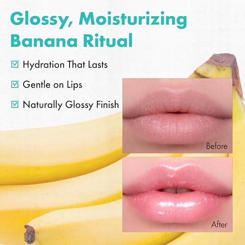 Amuse Seoul Banana Lip Oil - Moisturizing Vegan Hydrating Gloss, 02 Banana